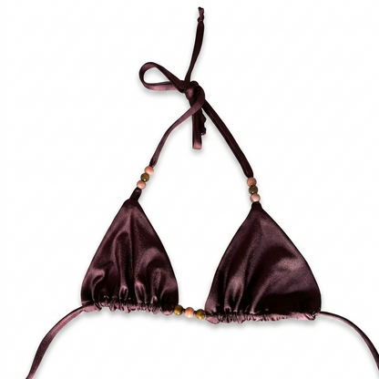 Plum Burgundy Beaded Top
